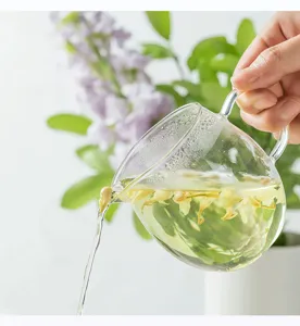 Hitzebeständige Glas Teekanne Fairness Tasse, transparenter Krug für Teezeremonie Detail.