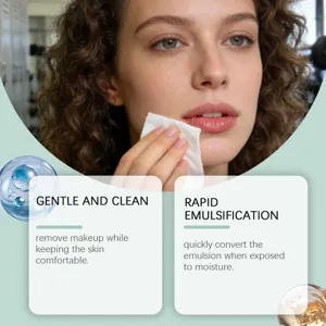 Green plum makeup remover cleansing gel detail close-up showing gentle and rapid emulsification.