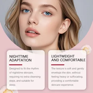 Mascarilla facial hidratante suave ligera y comoda para el cuidado de la piel nocturno