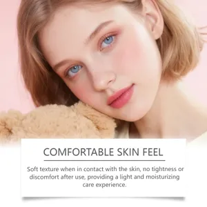 Close-up detail shot showing gentle pore cleansing nose strip use, soft skin touch and care.