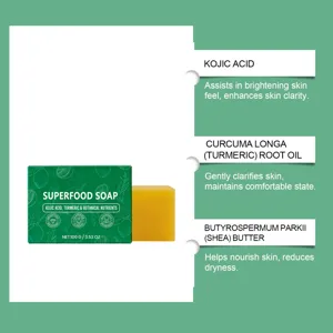 Savon végétal naturel au curcuma et beurre de karité, nettoyage doux pour peau claire.