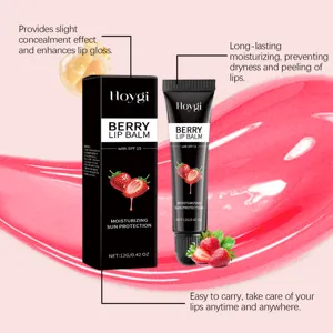 Λεπτομερής εικόνα του Hoygi berry balm χειλιών με απαλή υφή και προστασία SPF 15.