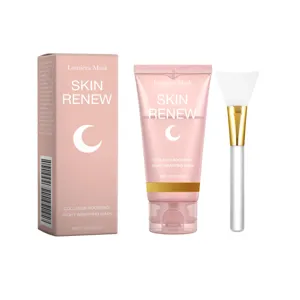 Mascarilla facial nocturna reafirmante de colágeno con cepillo de silicona para piel radiante