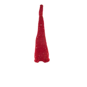 Cappello da gnomo lavorato a maglia rosso decorazione per albero di natale festa festiva