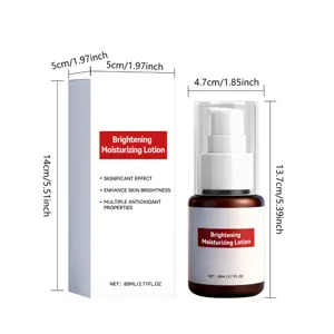 Brightening moisturizing facial lotion with pump dispenser, hydrating skin care 80ml.