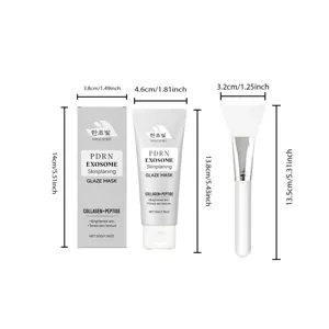 HANCHOBIT collageen exosome glaze masker set met aanbrengkwast en verpakking voor de huid.