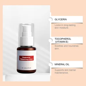 Brightening moisturizing lotion with pump 80ml for daily face skin care and hydration.