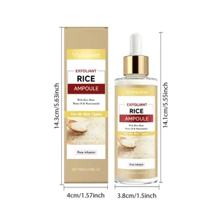 VIARELINE siero fiala esfoliante al riso 100ml trattamento idratante viso pelle morbida