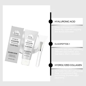 Hanchobit PDRN exosome glaze peel-off gezichtsmasker met borstel voor hydraterende huidverzorging