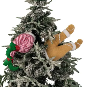 Christmas tree elf legs decoration plush stuffed holiday party hanging ornament props decor