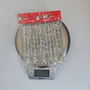 Ornements de glaçons irisés en acrylique pour décoration de sapin de Noël, décorations suspendues.