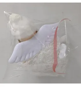 Christmas angel feather hanging ornament tree decoration white wings holiday pendant