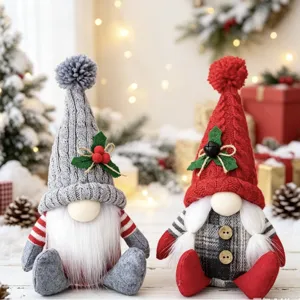 Handmade Nordic Christmas Gnomes Decorations Faceless Rudolph Doll Plush Gnome For Home Holiday Party Decor Ornaments