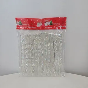 Noël acrylique ornements de glaçons irisés décorations suspendues pour l'arbre