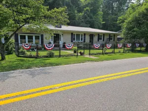 American Independence Day pleated fan flag outdoor yard decoration patriotic bunting