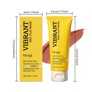 HOYGI Red Clay Mask deep cleansing hydrating pore care facial mask 50g detail view