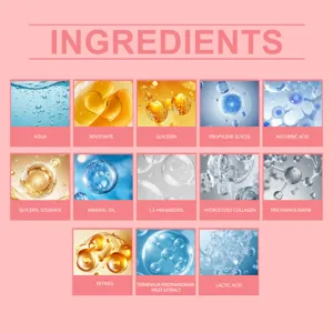 Skin care cleansing mud mask active ingredients detail infographic chart displaying formulas.