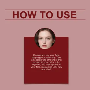 Facial skincare essential oil application instruction detail guide graphic banner view.