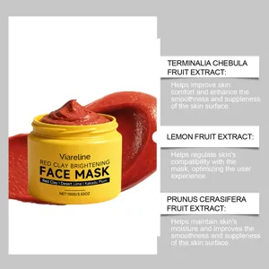 Vista dettagliata del barattolo maschera viso VIARELINE con consistenza e ingredienti.