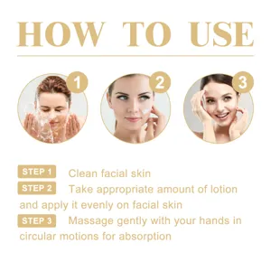 Step by step facial skin care lotion application guide for clean and healthy skin daily.