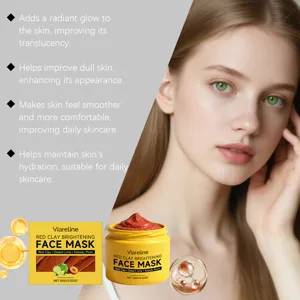 VIARELINE Maschera Argilla Rossa idratazione profonda pulizia cura del viso 100g