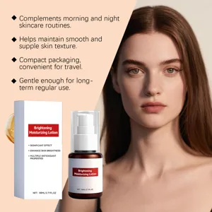 Brightening moisturizing facial lotion with antioxidant properties, gentle for daily skincare routine.