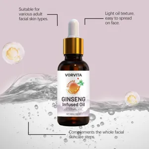 VORVITA Huile Visage au Ginseng 30ml, Sérum Hydratant Nourrissant pour Soin du Visage Quotidien