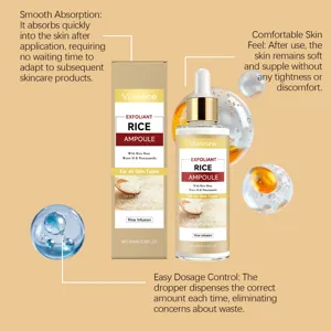 Siero viso esfoliante al riso VIARELINE 100ml idratante e nutriente per la cura della pelle.