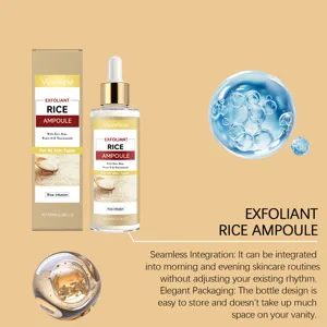 VIARELINE fiala esfoliante di riso 100ml siero viso idratante con niacinamide per la pelle.