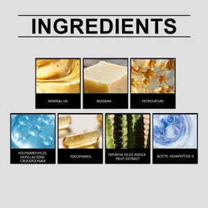 Skincare pore strip ingredient detail graphic showing active cosmetic formulas and extracts.