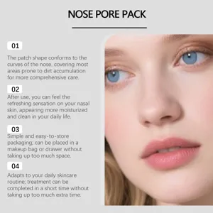 Close-up detail view of facial skin care application for pore cleansing and moisturizing.