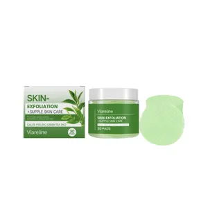 Green Tea Exfoliating Cotton Pads Deep Moisturizing Facial Cleansing Gentle Facial Skin Care Treatment Pads Daily Refreshing