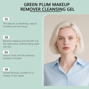 Green Plum Makeup Remover Cleansing Gel gentle formula refreshing texture for face