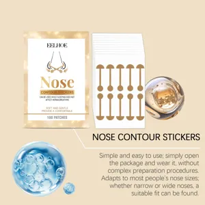 EELHOE nose contour stickers, 100 patches, comfortable and breathable for invisible nose shaping.