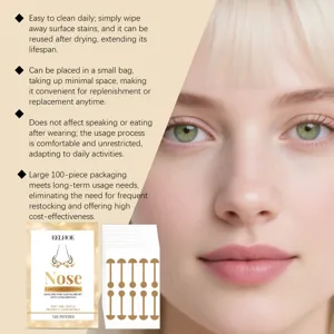 EELHOE nose contour stickers 100pcs invisible breathable shaping patch daily use beauty tool
