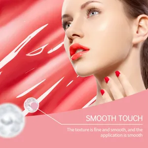 Close up shot of moisturizing lip balm texture and glossy red lips for smooth makeup care.