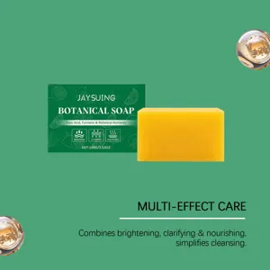 Savon botanique Jaysuing au curcuma et acide kojique pour un soin éclaircissant et nourrissant.