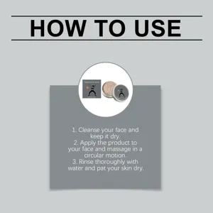 Facial moisturizing scrub instruction showing usage steps for pore cleansing and skin care.