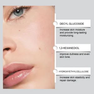 Facial moisturizing scrub ingredient detail showing soft skin and deep care benefits.