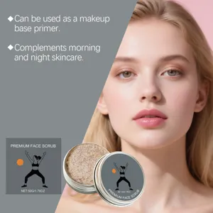 Facial moisturizing scrub gently cleanses pores, brightens skin tone and nourishes face.