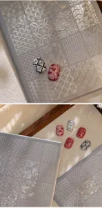 Detailansicht der Nagelstempelplatte TG-076 mit filigranen chinesischen Wolkenmustern