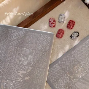 Chinesischer Stil Nagel Stamping Platte Edelstahl Wolken Wellen Muster Nail Art Stamping Platte Maniküre DIY Transfer Werkzeug TG-076