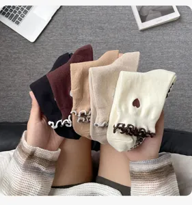 Non-slip grip yoga socks mid-tube pilates fitness cute lace socks for women comfort