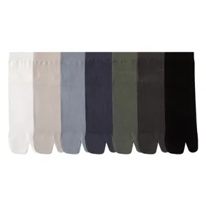 Calze a Dita Separate da Uomo in Puro Cotone A Collo Medio Estive Sottili Traspiranti Antibatteriche Deodoranti Casual