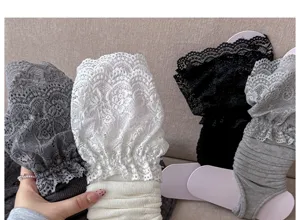 Calcetines de volantes de encaje para mujer primavera verano calentadores de pantorrilla