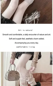 Calcetines blancos de encaje con volantes mujer calcetines finos de pantorrilla primavera verano