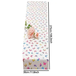 Centro tavola in rete a farfalla colorata 30x275cm decorazione per feste di matrimonio