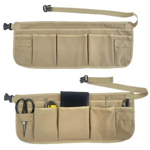 Multi-pocket tool waist apron with adjustable strap, ideal for carpenters, electricians, and DIY.