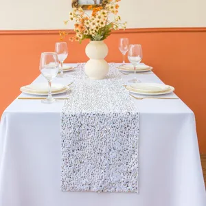 Elegante runner da tavola con paillettes per matrimonio festa di compleanno decorazione lucido.