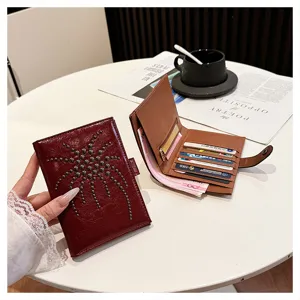 Damen Leder Passinhaber Multi Kartensteckplatz Reisedokument Organisator Brieftasche Tasche